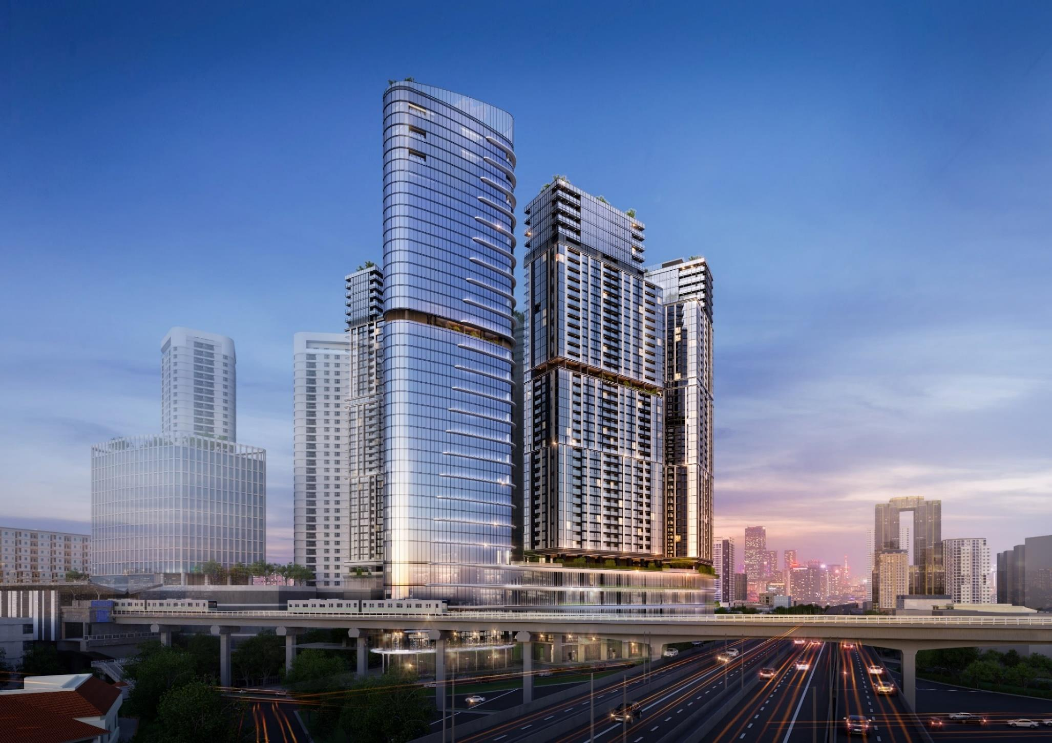 Phoi Canh Sun Grand City Cau Giay 3 4 Phối cảnh tổng thể dự án Sun Feliza Suites Cầu Giấy