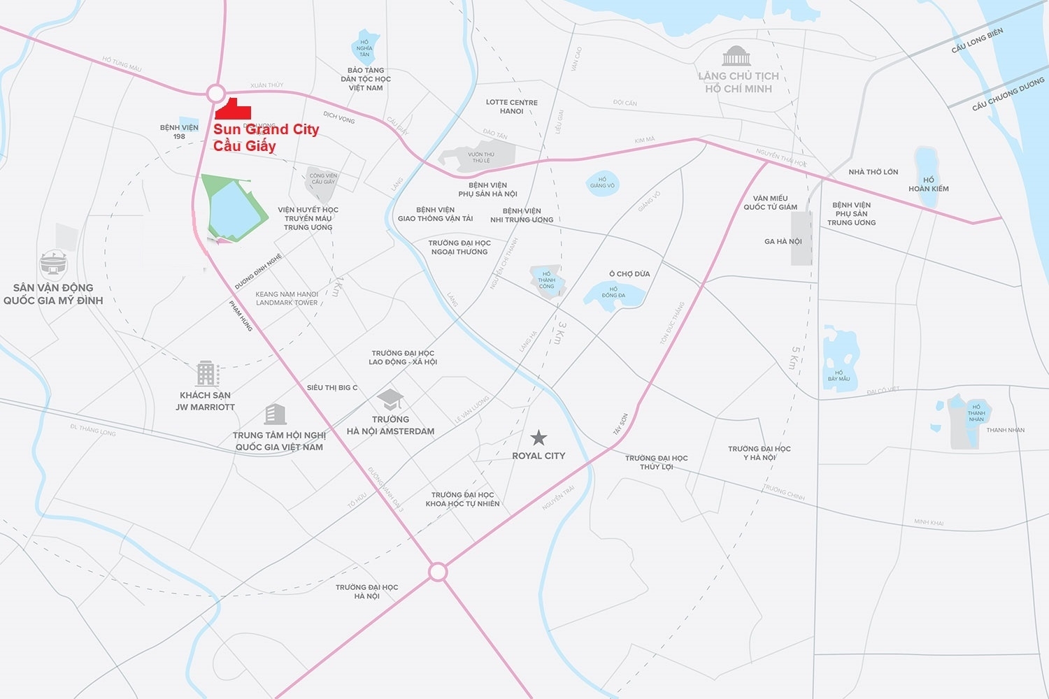 Vi Tri Sun Grand City Cau Giay 1 Vị trí Sun Grand City Cầu Giấy trên bản đồ